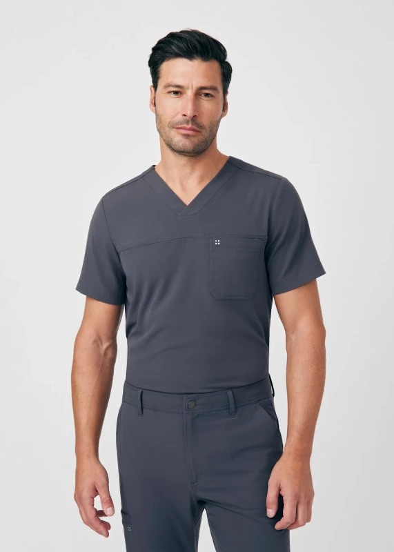 WHITECROSS CRFT MEN'S 2-POCKET V-NECK TOP AND CARGO PANT SCRUB SET