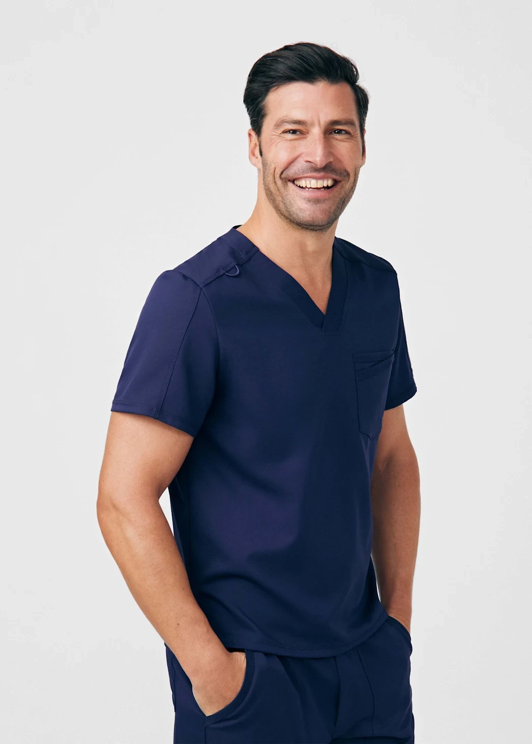 WHITECROSS MEN'S VIBE V-NECK TOP AND CARGO PANT SCRUB SET