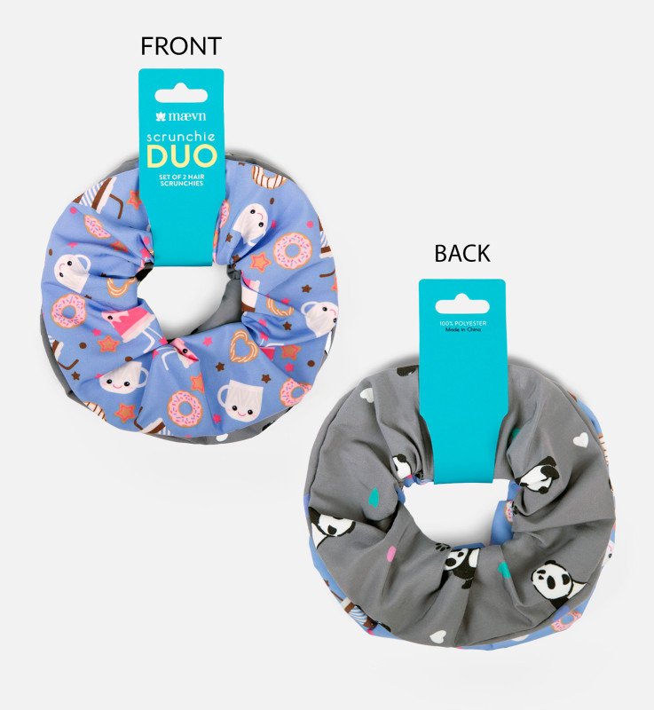 MAEVN PRINTED SCRUNCHIE DUE SET QTY(2)