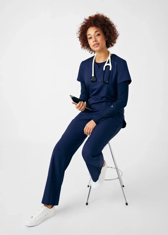 WHITECROSS VIBE 3-POCKETS TOP AND CARGO PANT SCRUB SET