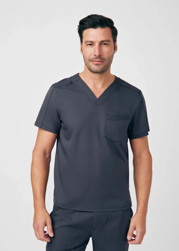 WHITECROSS MEN'S VIBE V-NECK TOP AND JOGGER PANT SCRUB SET